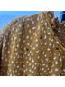 Hatch 100% Viscose 100% Polyester Floral Yellow Gold Casual Dress Size 2 - photo 8