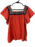 THML Red Short Sleeve Blouse Size M - photo 1