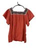 THML Red Short Sleeve Blouse Size M - photo 2