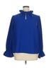 J.Crew 100% Polyester Blue J.Crew Long Sleeve Blouse Size XL - photo 1