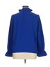 J.Crew 100% Polyester Blue J.Crew Long Sleeve Blouse Size XL - photo 2