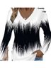 No Boundaries Print Black White Long Sleeve Blouse Size XXL - photo 1