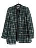 Bar III Tweed Green White Blazer Size 12 - photo 1