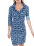 Gretchen Scott Designs Graphic Blue Casual Dress Size L - photo 1