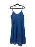 Oliphant 100% Cotton Stripes Blue Casual Dress Size S - photo 1