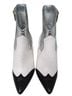 Vince Camuto Silver White Black Ankle Boots Size 7 1/2 - photo 1