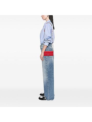 Miu Miu Croc Embossed Patent Wallet On Chain (view 2)