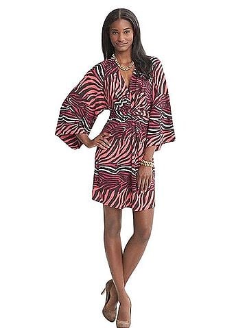 Issa London Banana Republic Animal Print Tie Waist Wrap Dress Casual Dress (view 1)