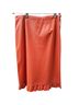 Jon 100% Leather Multi Color Orange Leather Skirt Size 2 - photo 1