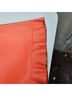 Jon 100% Leather Multi Color Orange Leather Skirt Size 2 - photo 4
