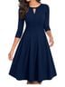 YATHON Blue Casual Dress Size S - photo 1