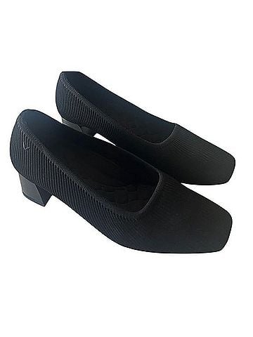 Vivaia Square Toe Chunky Heel Heels (view 1)