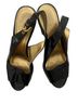 Coach 100% Leather Solid Black Gold Heels Size 7 - photo 1
