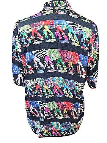 Nicole Miller Shoes Of The World Short Sleeve Blouse (view 2)