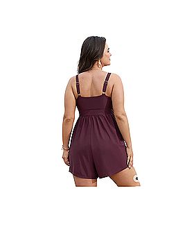BLOOMCHIC Twist Front Swim Romper One Piece Swimsuit (view 2)