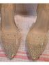 Bisou Bisou Gold White Heels Size 10 - photo 7