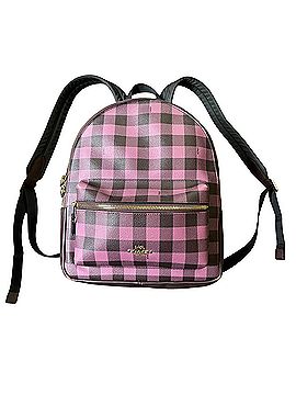 Coach Medium Charlie in gingham Backpack (view 1)