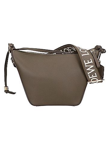 Loewe LOEWE A538G13X01 Classic Calf Hammock Hobo Mini Shoulder Bag, Dark Khaki Green, Gold Hardware, with Anagram Strap (sold separately), for Women. (view 1)