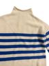 Kule Stripes White Blue Turtleneck Sweater Size XS - photo 2