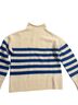 Kule Stripes White Blue Turtleneck Sweater Size XS - photo 1
