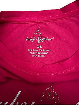Baby Phat Hot Pink Rhinestone Logo Crop Tee T-Shirt (view 2)