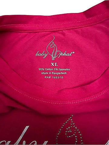 Baby Phat Hot Pink Rhinestone Logo Crop Tee T-Shirt (view 2)