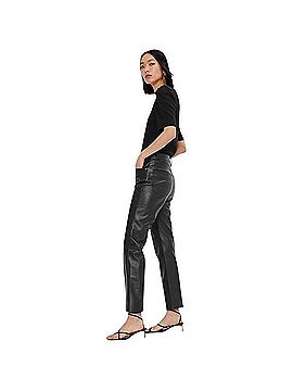 Gap Sky High Rise Faux Leather Cheeky Straight Jeans (view 1)