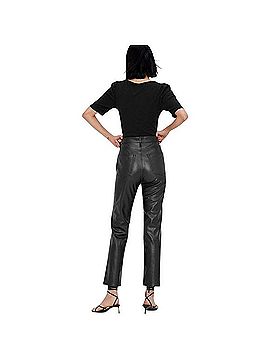 Gap Sky High Rise Faux Leather Cheeky Straight Jeans (view 2)