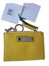 Calvin Klein 100% Leather Solid Yellow Card Holder  One size - photo 1
