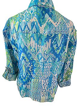 Ruby Rd. 3/4 Sleeve Button-Down Shirt (view 2)