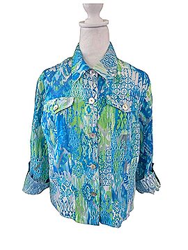 Ruby Rd. 3/4 Sleeve Button-Down Shirt (view 1)