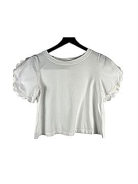 See By Chloé Cloud Dancer Scallop Sleeve Tee Short Sleeve Blouse (view 1)