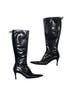 Guess 100% Leather Black Boots Size 8 1/2 - photo 1