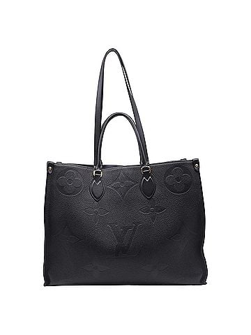 Louis Vuitton Louis Vuitton Giant Onthego GM Tote Bag in Black Leather (view 1)