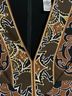 Cache Floral Brown Black White Tan Cocktail Dress Size 8 - photo 5