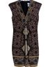 Cache Floral Brown Black White Tan Cocktail Dress Size 8 - photo 1