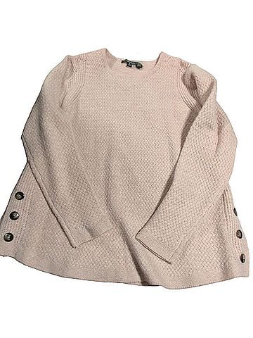 Chadwicks Chadwicks Minimalist Clean Girl Textured Knit Tunic Sweater Women's XL pink Pullover Sweater (view 1)