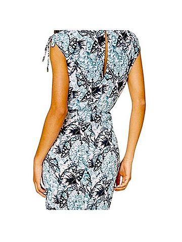 Bebe Shirred Tropical Dress Casual Dress (view 2)