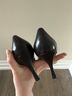 Stuart Weitzman 100% Leather Black Heels Size 7 1/2 - photo 4