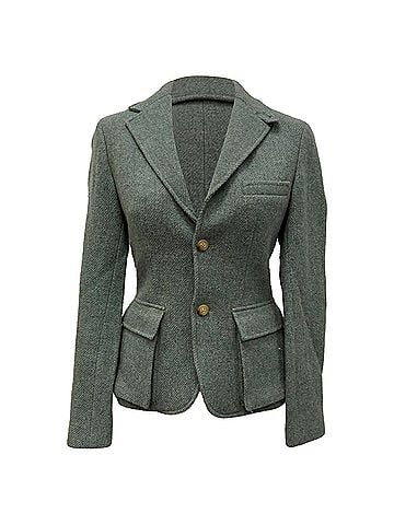 Ralph Lauren Ralph Lauren Elbow Patch Balzer with Pockets in Olive Wool (view 1)