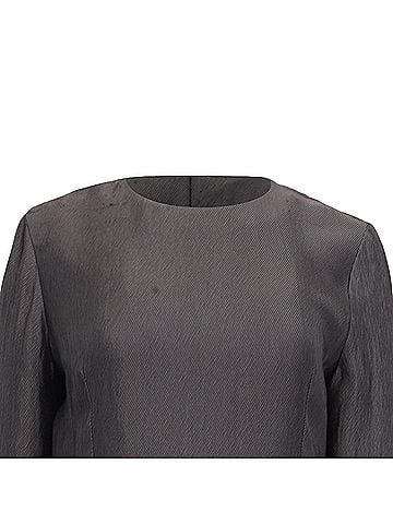 IRO Iro Asymmetric Ruffled Mini Dress in Grey Cupro (view 2)