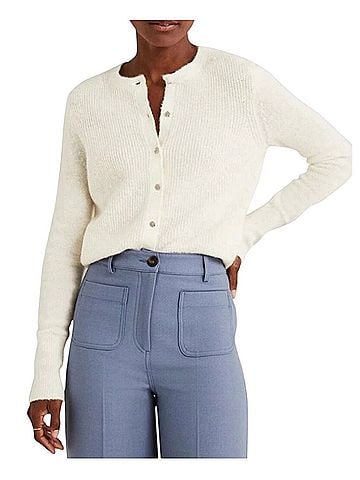 Boden Jewel Button Fluffy Cardigan Cardigan (view 1)