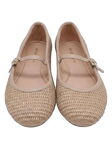 Gianvito Rossi Gianvito Rossi Carla Ballet Flats in Beige Raffia (view 2)