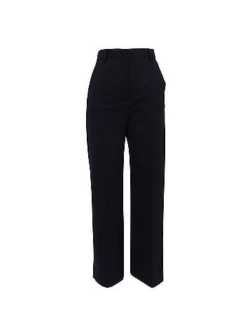 Max Mara Max Mara Weekend Pleated Trousers in Navy Blue Polyester (view 1)