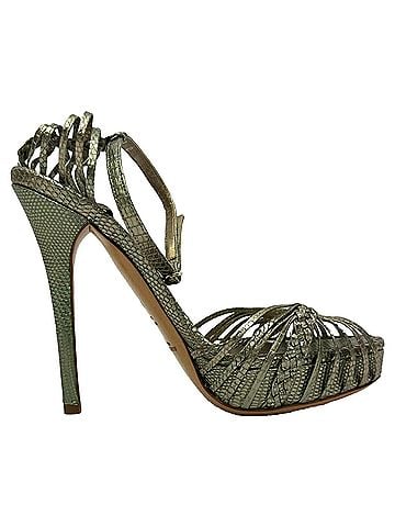 Ralph Lauren Ralph Lauren Collection Strappy Sandals in Gold Leather (view 1)