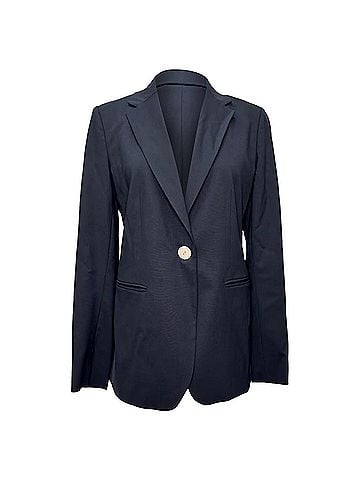 Max Mara Weekend Max Mara Single-Breasted Blazer in Navy Blue Wool (view 1)