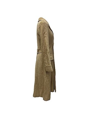 Ralph Lauren Ralph Lauren Herringbone Double-Breasted Coat in Beige Lambswool (view 2)