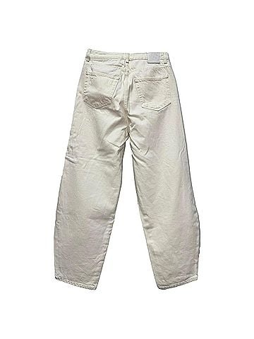 Totême Totême Barrel-Leg Jeans in White Cotton (view 2)