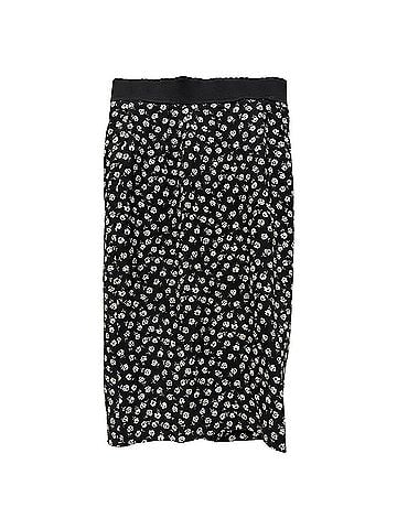 Dolce & Gabbana Dolce &amp; Gabbana Floral-Print Midi Skirt in Black Viscose (view 1)