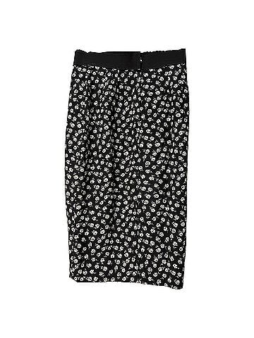 Dolce & Gabbana Dolce &amp; Gabbana Floral-Print Midi Skirt in Black Viscose (view 2)